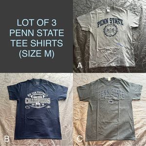 Lot of 3 Penn State Tee Shirts (Size M)